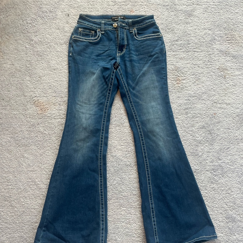 Women's Blue Flared Jeans